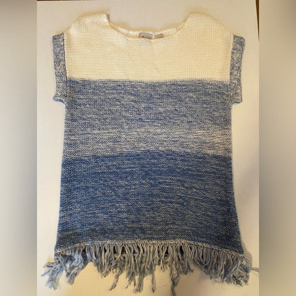 Zero Degrees Celsius Fringe Knit Sweater Top Ombré Fall small A15 - Picture 1 of 3